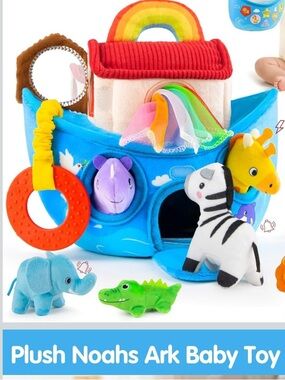 Plush Noah's Ark Baby Toy - Multicolor
